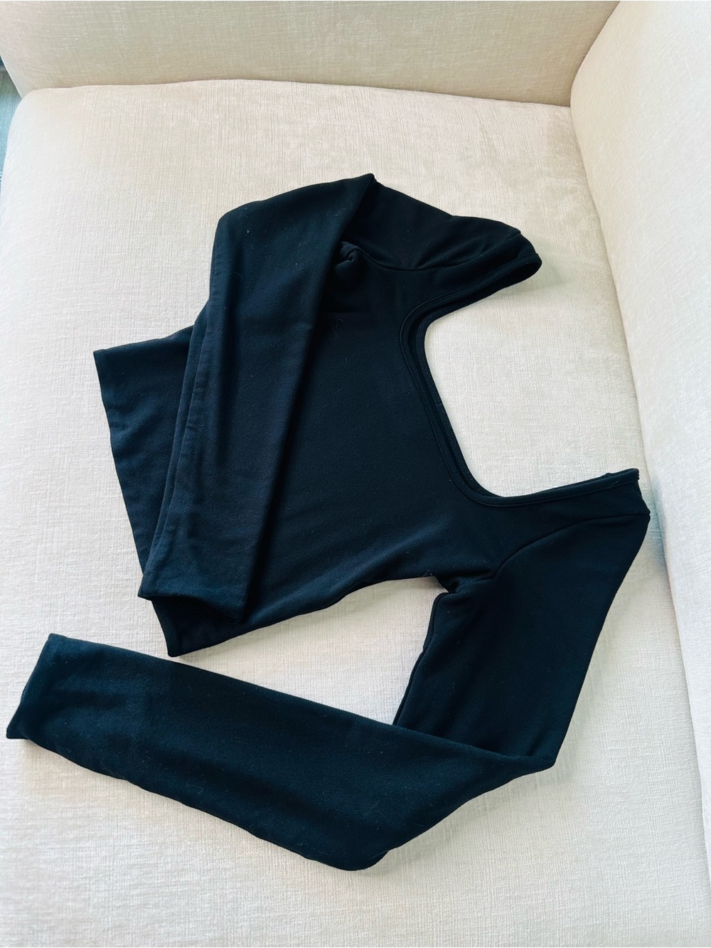 OH POLLY Black Long-Sleeve Scoop Neck Women's Top UK 6 US 2 - Picture 5 of 9